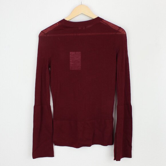 NWT Theory Merino Wool Crewneck Sweater Top | Long Sleeve Fall Layer - Picture 4 of 10